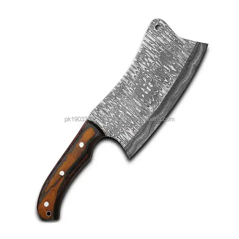 Wholesale Oem Logo Printed Lightweight Damascus Steel Cleaver Knives