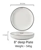 8" deep plate