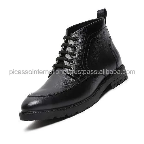 Bulk Quantity Supplier of Stylish Look Good Quality Cow Hide Genuine Leather Shoes Daily and Casual Wear Boots for Men