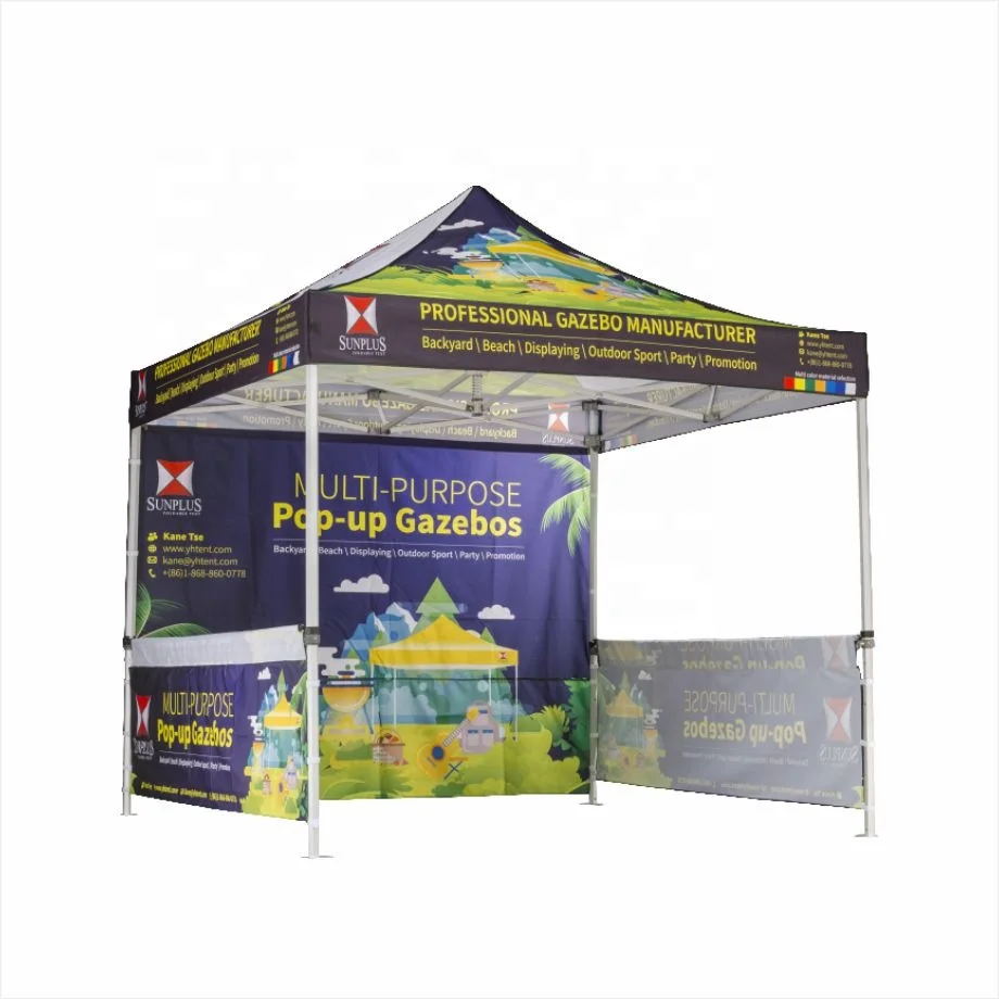 OEM Pop up Advertising Prints of Your Branding Logo Advertising Canopy Tent Flag Banner Outdoor Trade Show Event Custom Tent