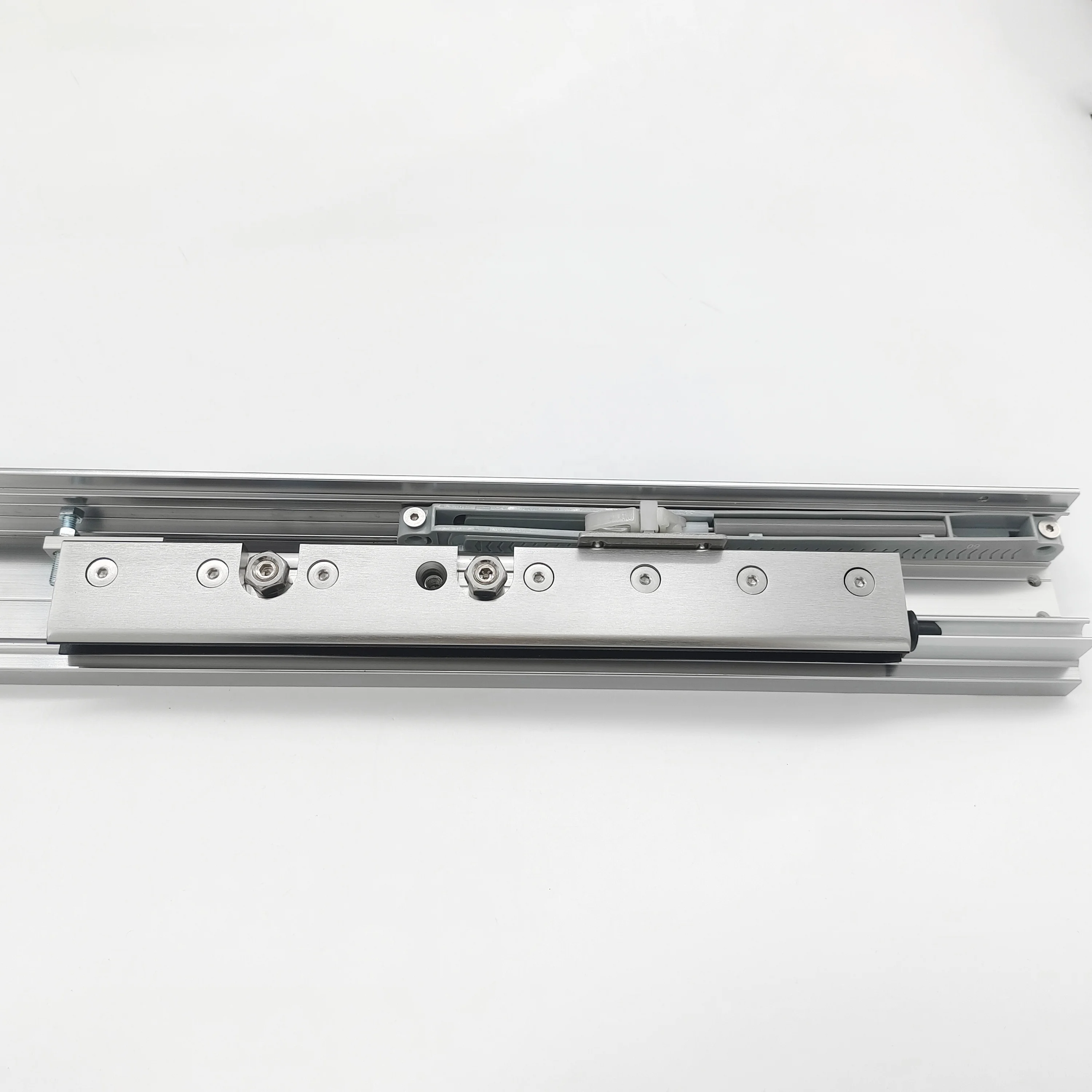 60kg Capacity Frameless Tempered Glass Adjustable Height Hydraulic Sliding Door Set Glass Door System
