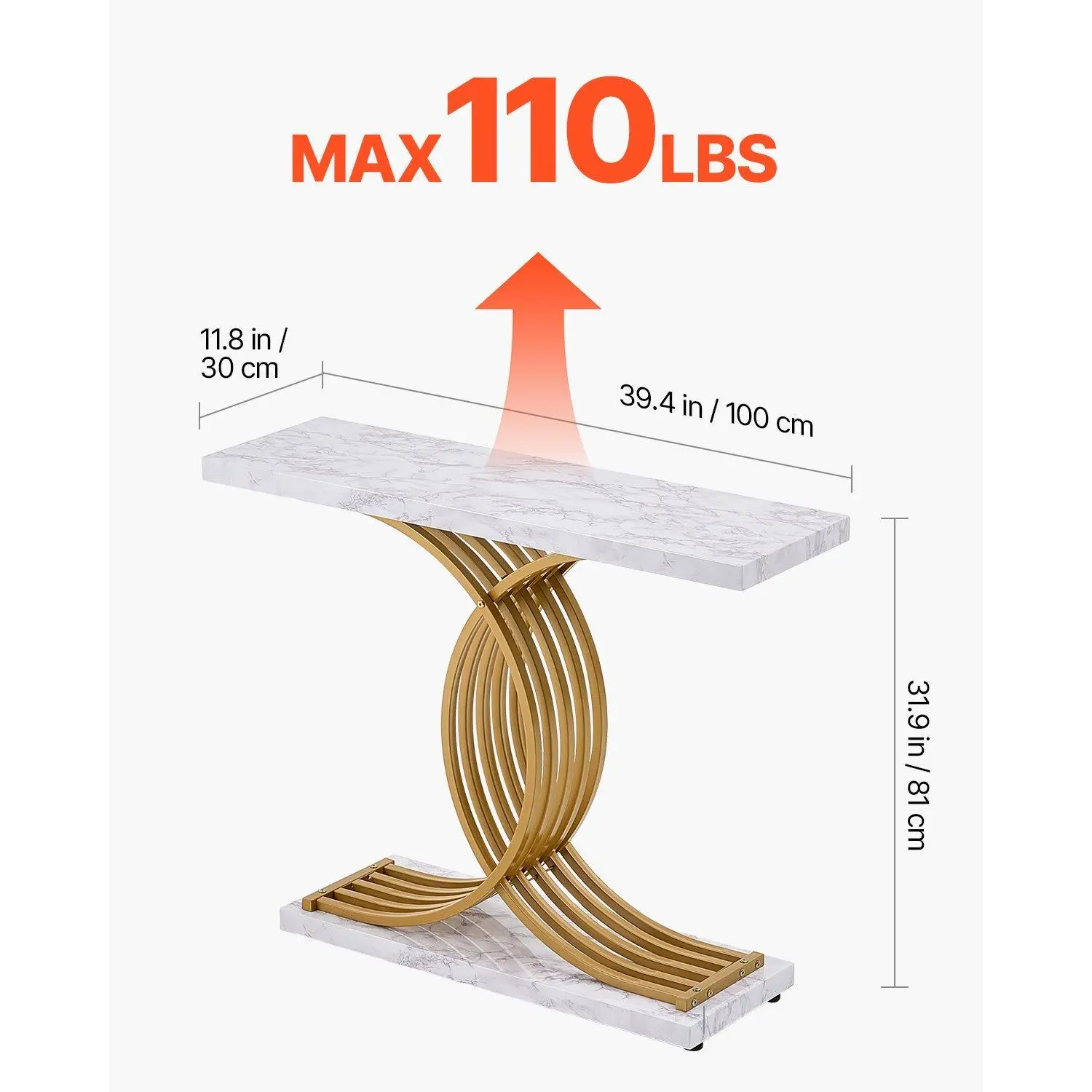 Elvarenae Aurelia Slim Console Table — product detail