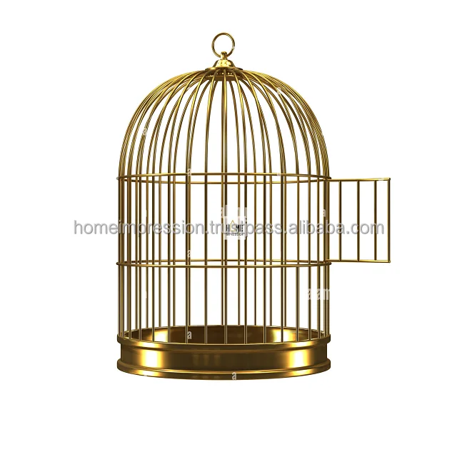 Vintage Classic Real Gold Bird Cages Handmade Decorative Metal Bird ...