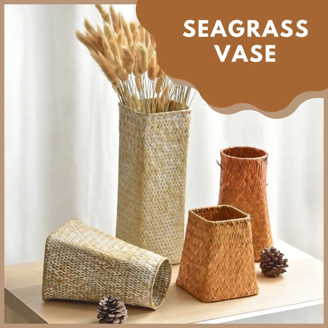Big Flower Vase Large Seagrass Pot Vases Factory Price Irregular Custom