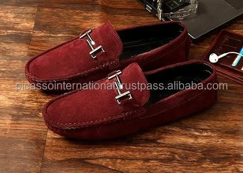 Direct Factory Price Excellent Quality Classic Design Genuine Suede Leather Moccasin Style Handmade Loafers Shoes for Men