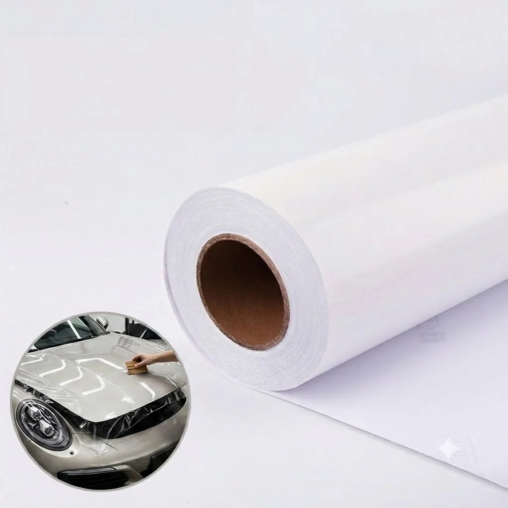 Bulk Super High Tack Glossy Car Wrap Vinyl Manufacturer, Strong Adhesion Paint Surface Sticker Roll for Printing Materials