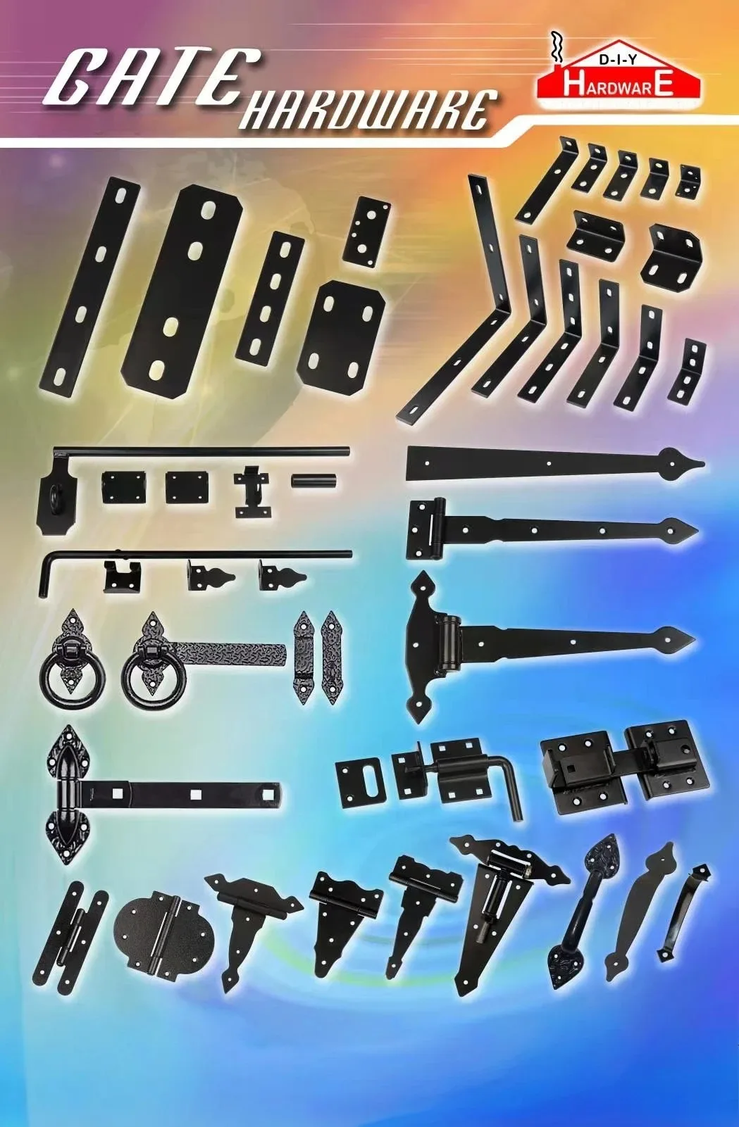 Customized 360 Degree Rotating Security Door Latches for Gate and Window Security Iron Door Latches