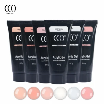 Free Sample Nude pink Acrylic Poly Gel Easy Apply Soak Off Nail Extension Polygels UV Nail Poly Gel