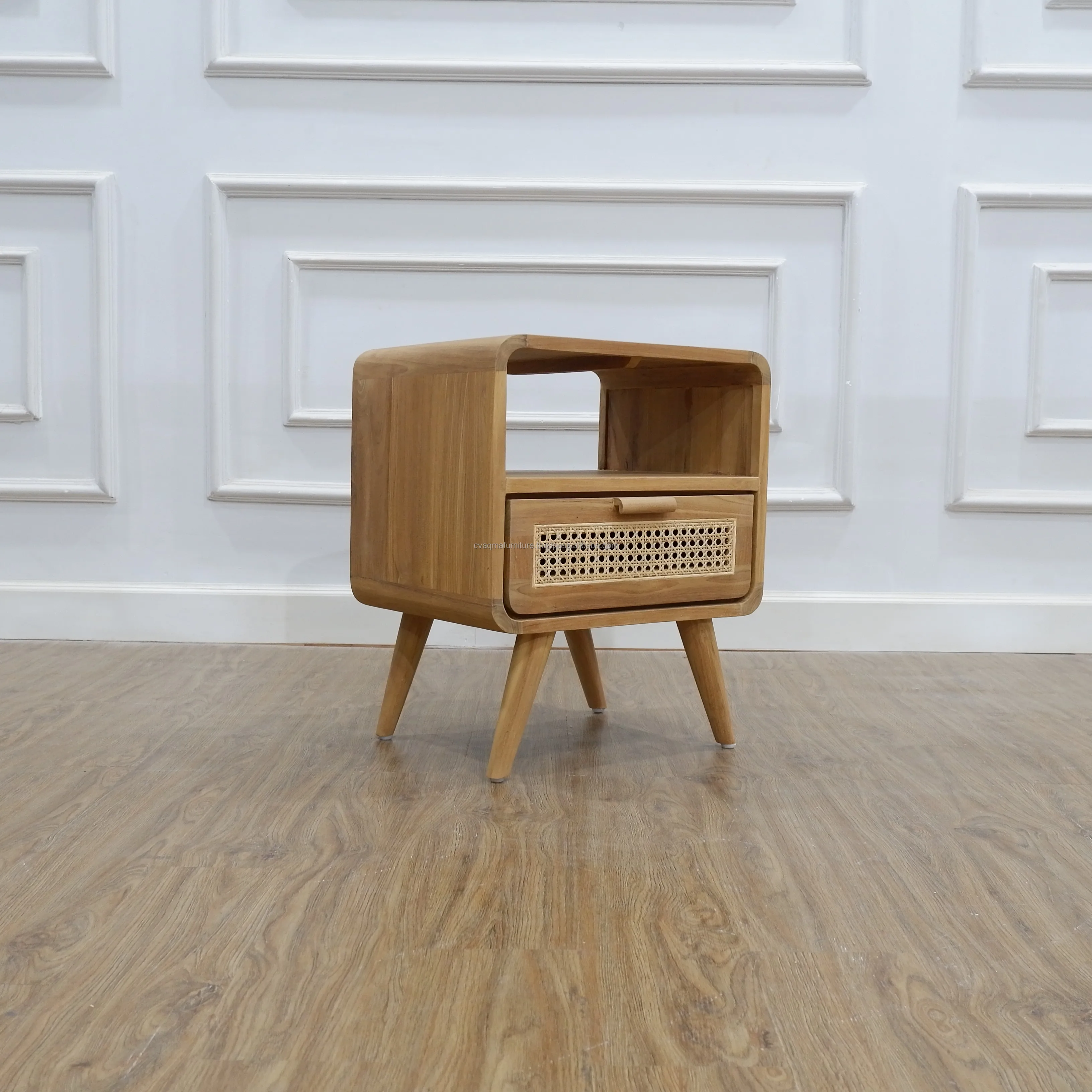 teak wooden vintage bedside