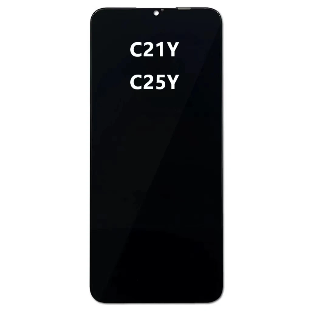 VETRO TOUCH DISPLAY FRAME PER OPPO REALME C21Y C25Y RMX3261 RMX3263 NERO - Foto 2