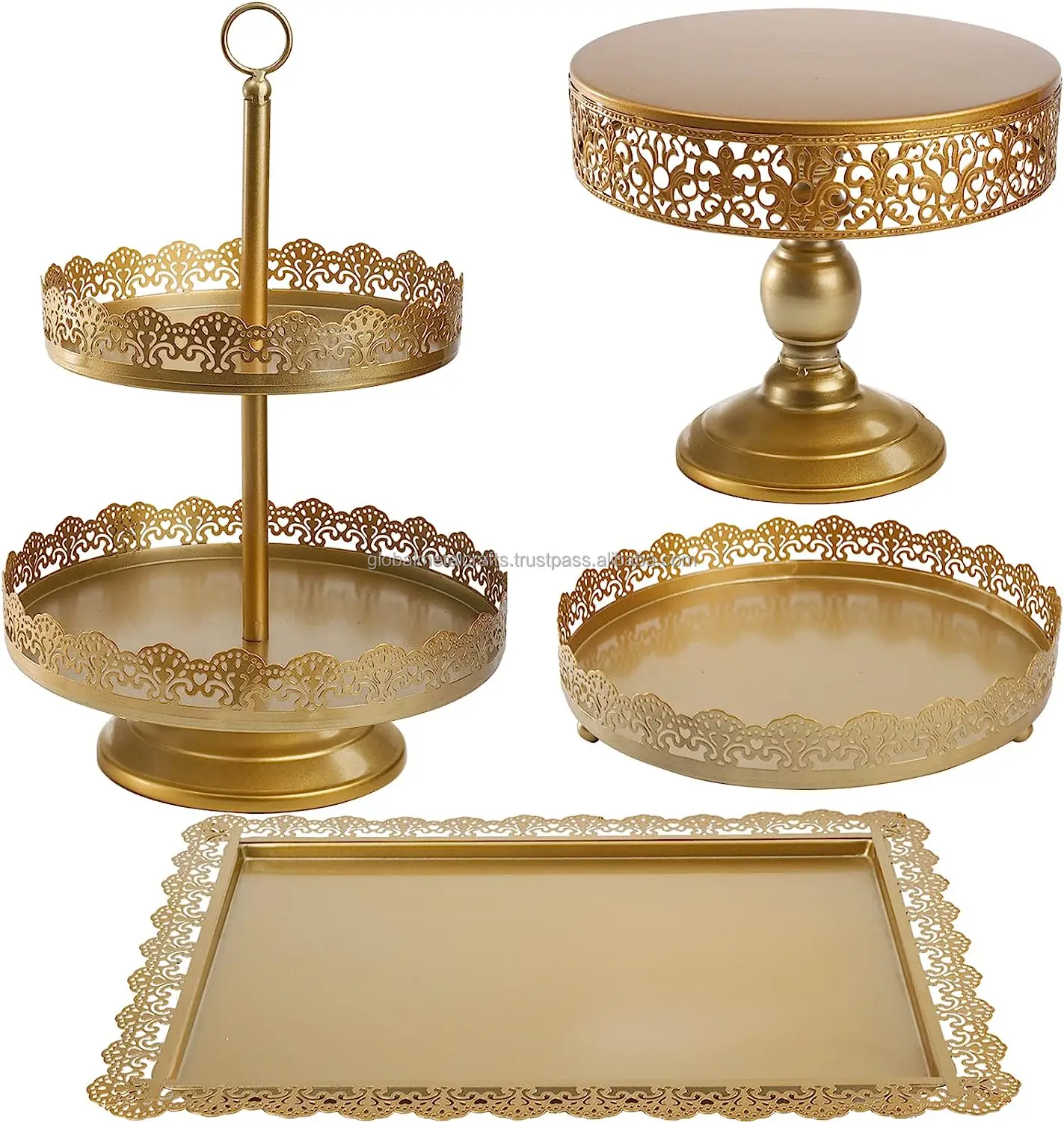 18 Inch Metal Gold Cake Stand Dessert Display Wedding Party 18 Inch