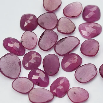 Natural Red Ruby Rose Cut Flat Back Loose Gemstone at Wholesale Price available in all Sizes