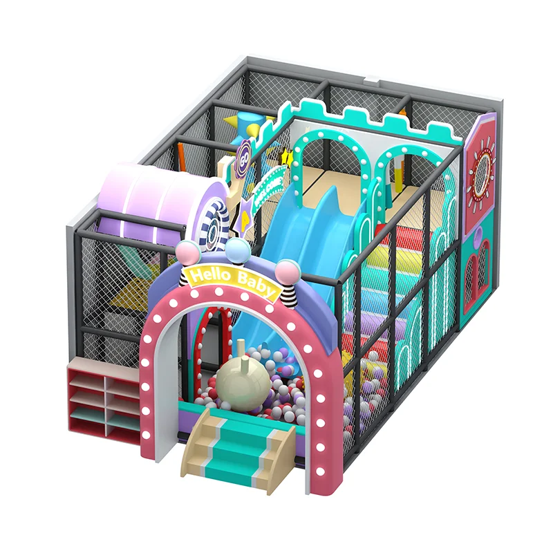 Feelkids ALITA-TQ26011 Indoor PE Board Plastic Galvanized Pipe Multi-Play Kids Activity Center Soft Play Playroom factory