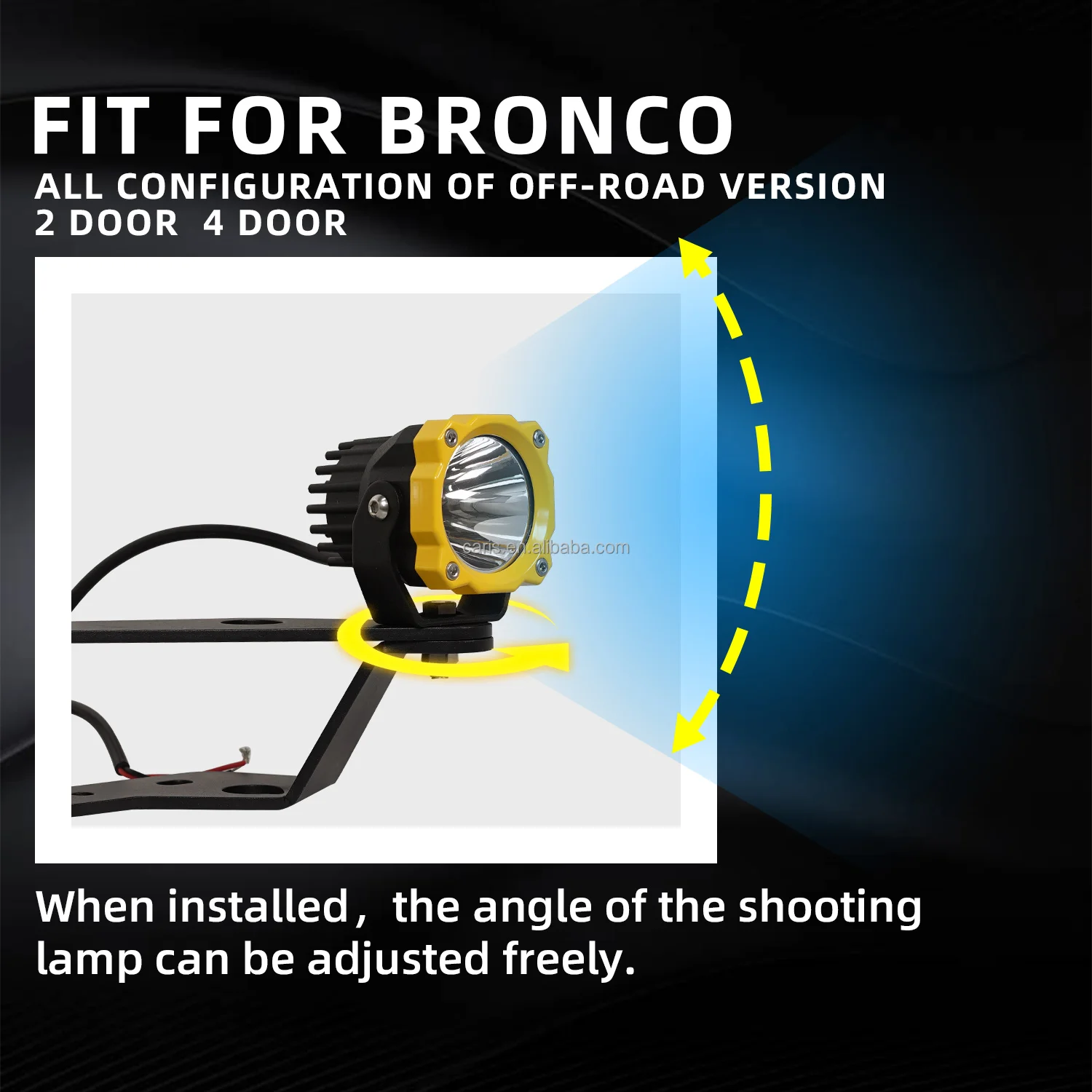 Archaic Bronco Accessories Kit Apillar Bracket With Led Lights 2pcs