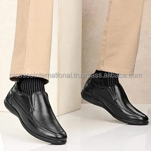 Modern Premium Quality Men's Genuine Leather Dress Shoes Wholesale Slip-On for Formal Casual Office Party Wear Upper Dress Style