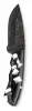 Black / Charcoal with White Geometric Mosaic Inlays