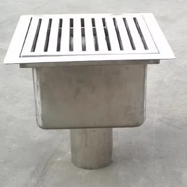 Industrial stainless steel floor drain grates for slaughterhouses and food processing companies