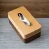 Natural Acacia Wood With White Resin Lines