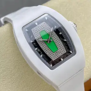 New High-Quality Men's Business Mechanical Watch 45.66mm Diameter Dial Rubber Strap High-End Brand Automatic Waterproof Watches