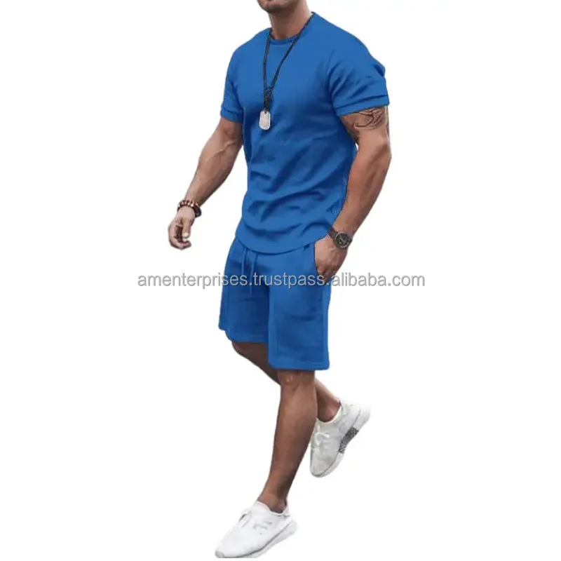 Mens Tracksuits Plain White Color T Shirt & Short Set Slim Fit ...