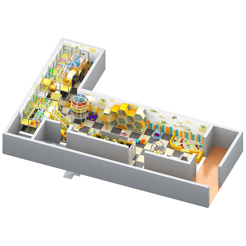 Feelkids ALITA-TQ26010 Indoor PE Board Plastic Galvanized Pipe Multi-Play Kids Activity Center >1000kg Capacity Playroom details