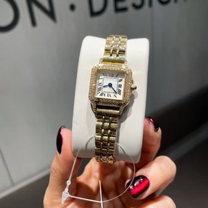 2026 New Fashionable Classic Casual Crystal Quartz Dial Calendar Wristwatch for Women Stylish Square Dial Designer Luxury Watch