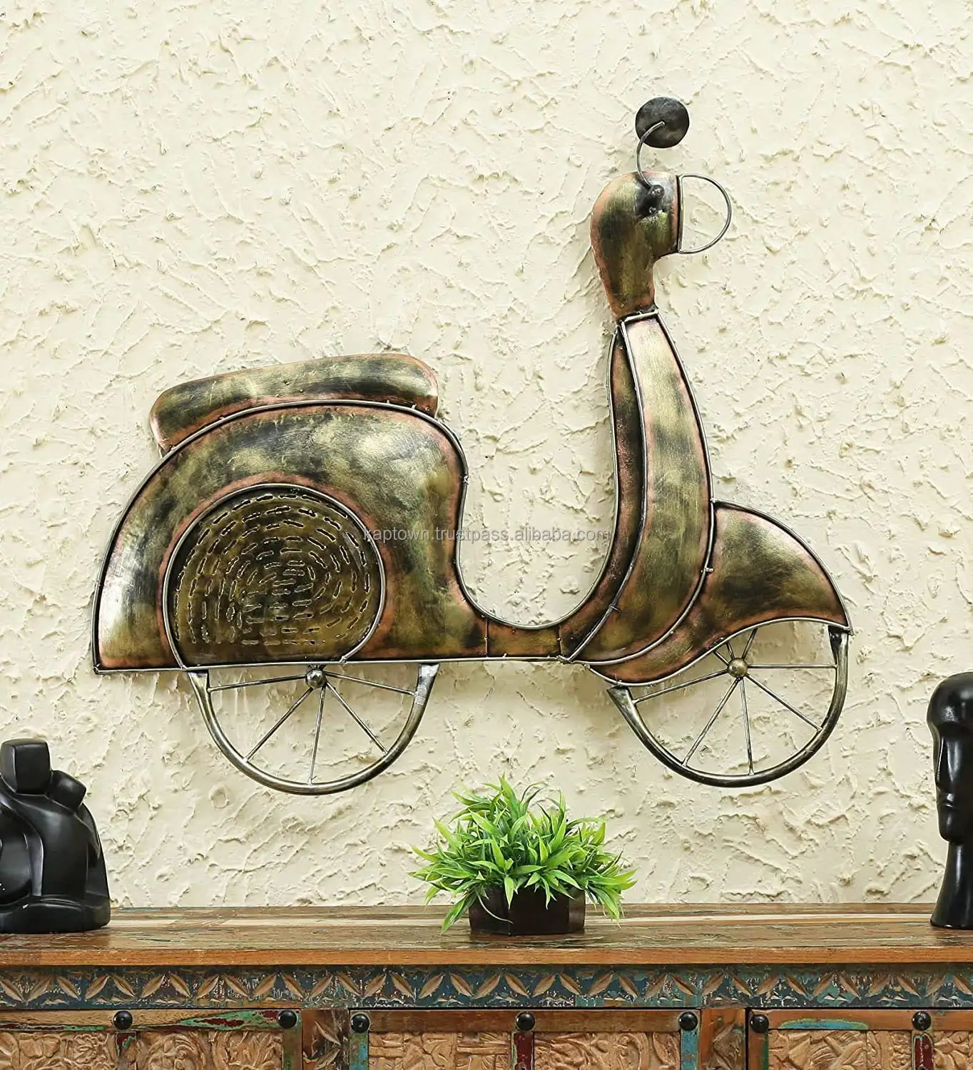 Creative Scooter Decor Antique Vintage Unique Art Multicolor For Wall
