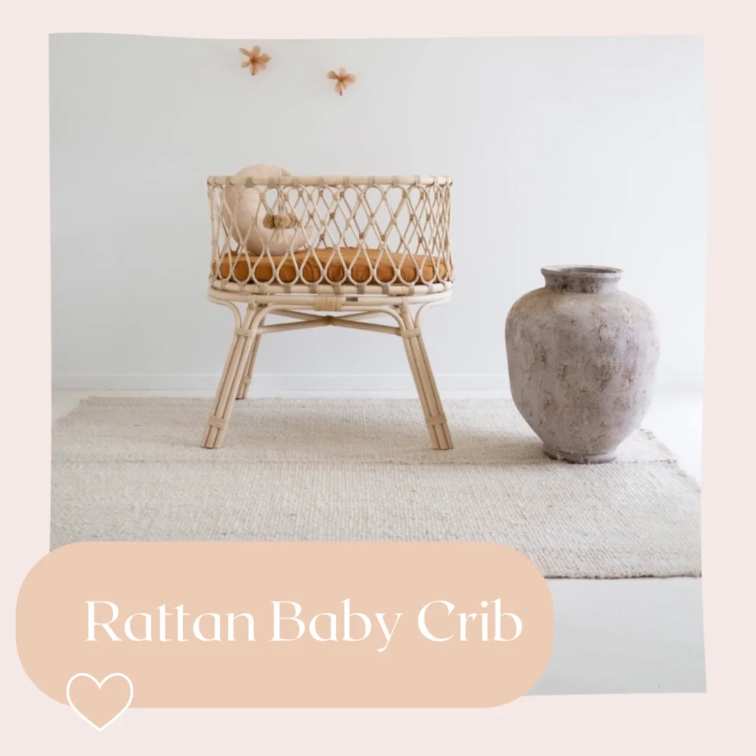 Rattan Baby Cribs Bedroom Furniture Handmade Wholesale Cheapest Price