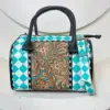 Teal & White Checkered