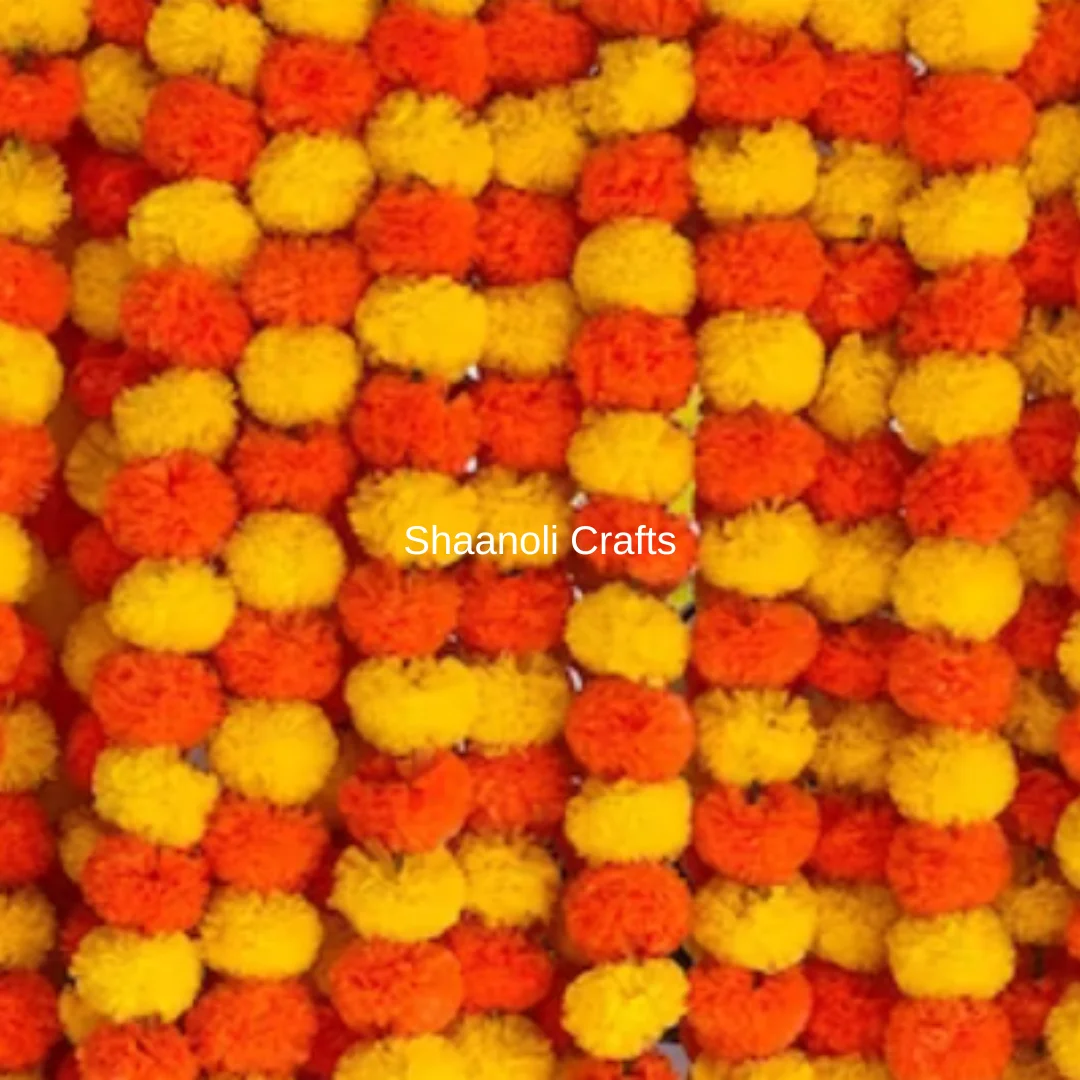 Artificial Marigold Garland Indian Flower String Flower Garlands for Indian Weddings Wedding Backdrops Collection for Weddings