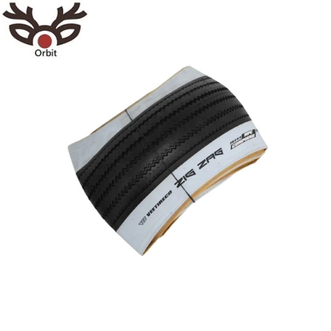 Pneu Vee Rubber 26x4.0 Zig Zag - Tubeless Ready, Flanc Blanc - Pour Fat Bike électrique