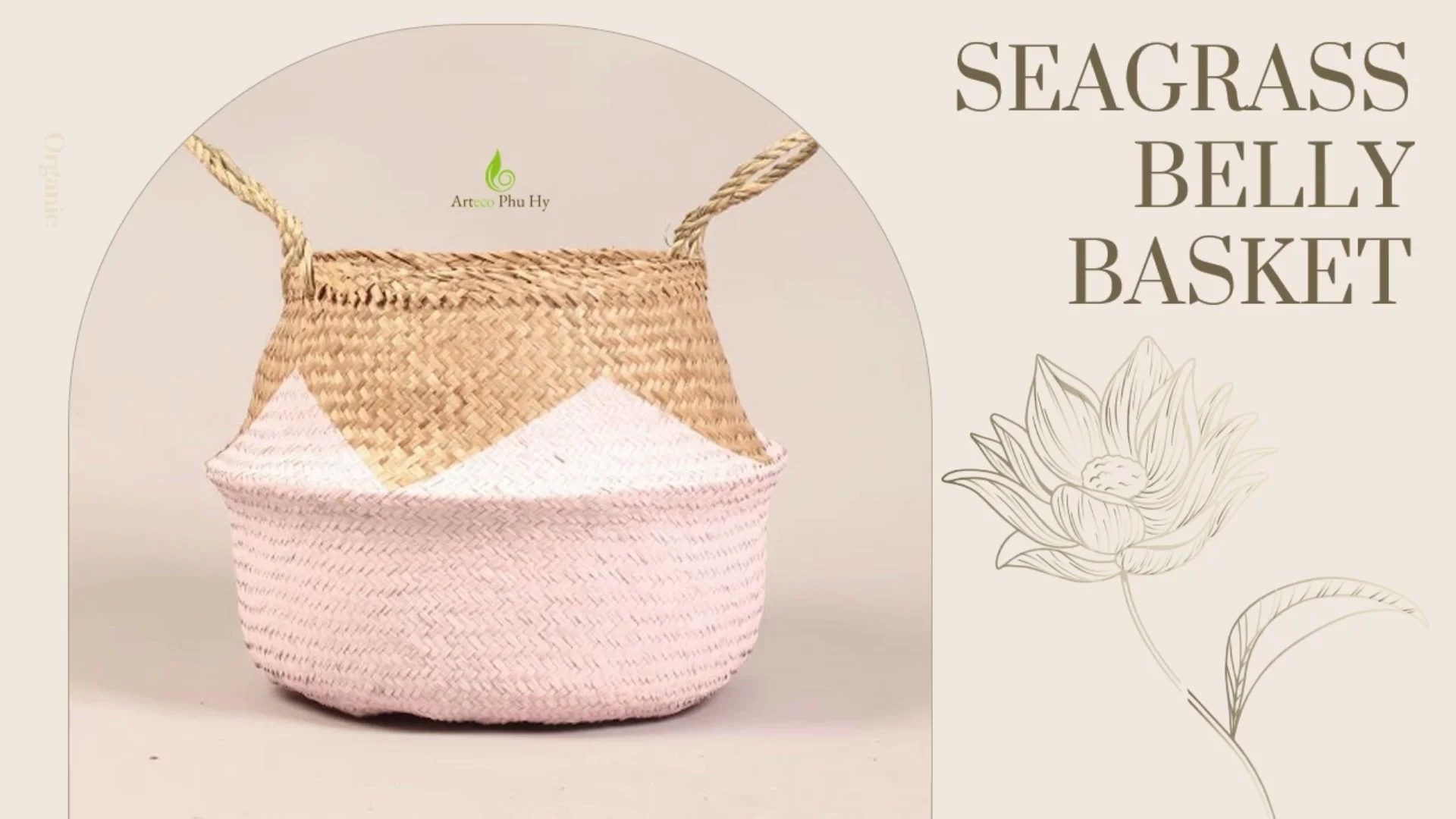 Basic Versalite Handmade Wholesale Seagrass Baskets Durable Low Cost