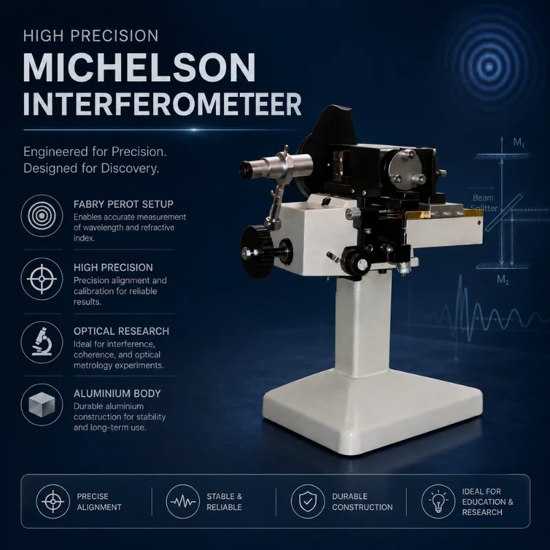 High Precision Michelson Interferometer Fabry Perot Twyman Green Setup ...