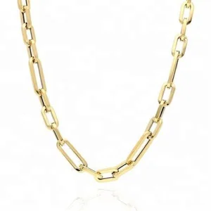 18K Gold Plated Chain Necklace Sterling Silver Necklace Jewelry Gold Necklace Chain & Available Materials