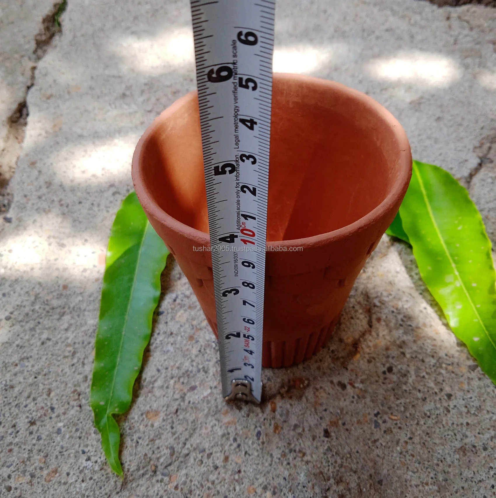 Traditional Handmade Clay Terracotta Conical Eco Friendly Tea Cups For