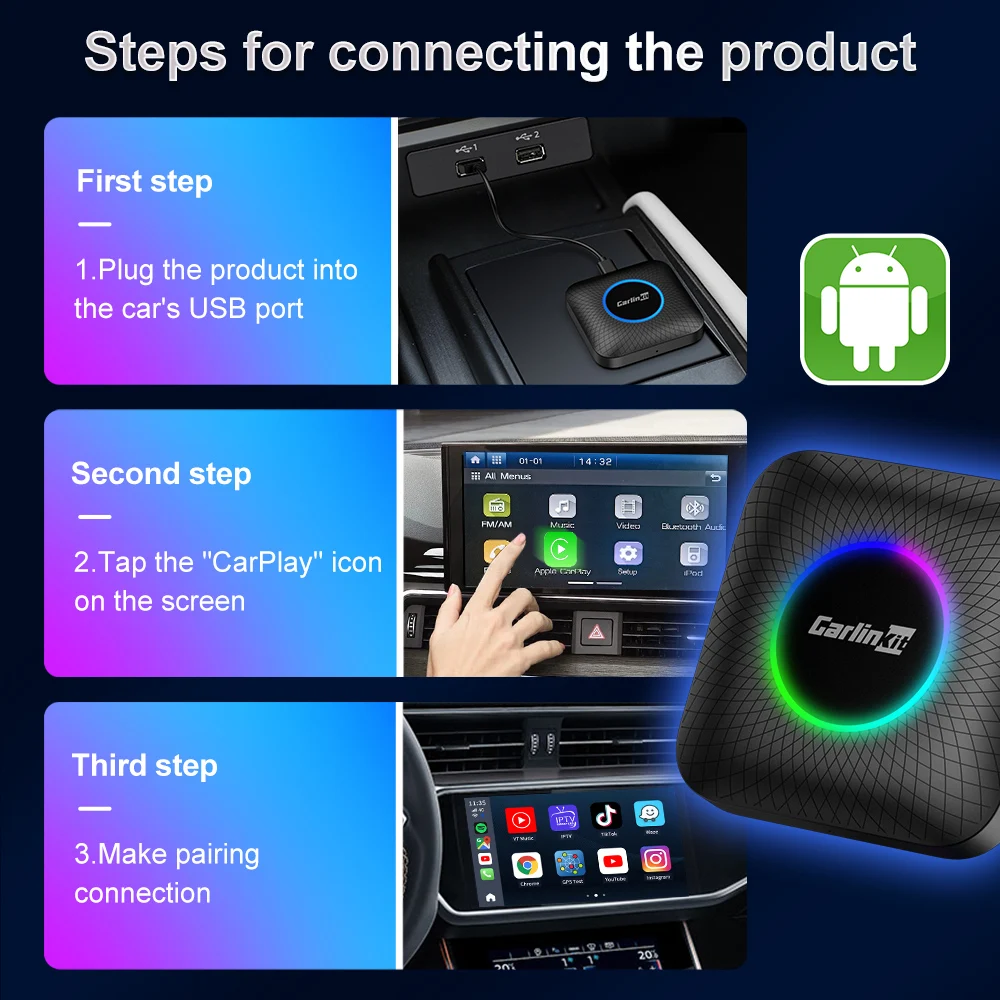 カーオーディオ CarlinKit Tbox Ambient 8+128GB CarPlay Amazon.co.jp: CarlinKit Tbox Ambient 8+128GB Android13.0
