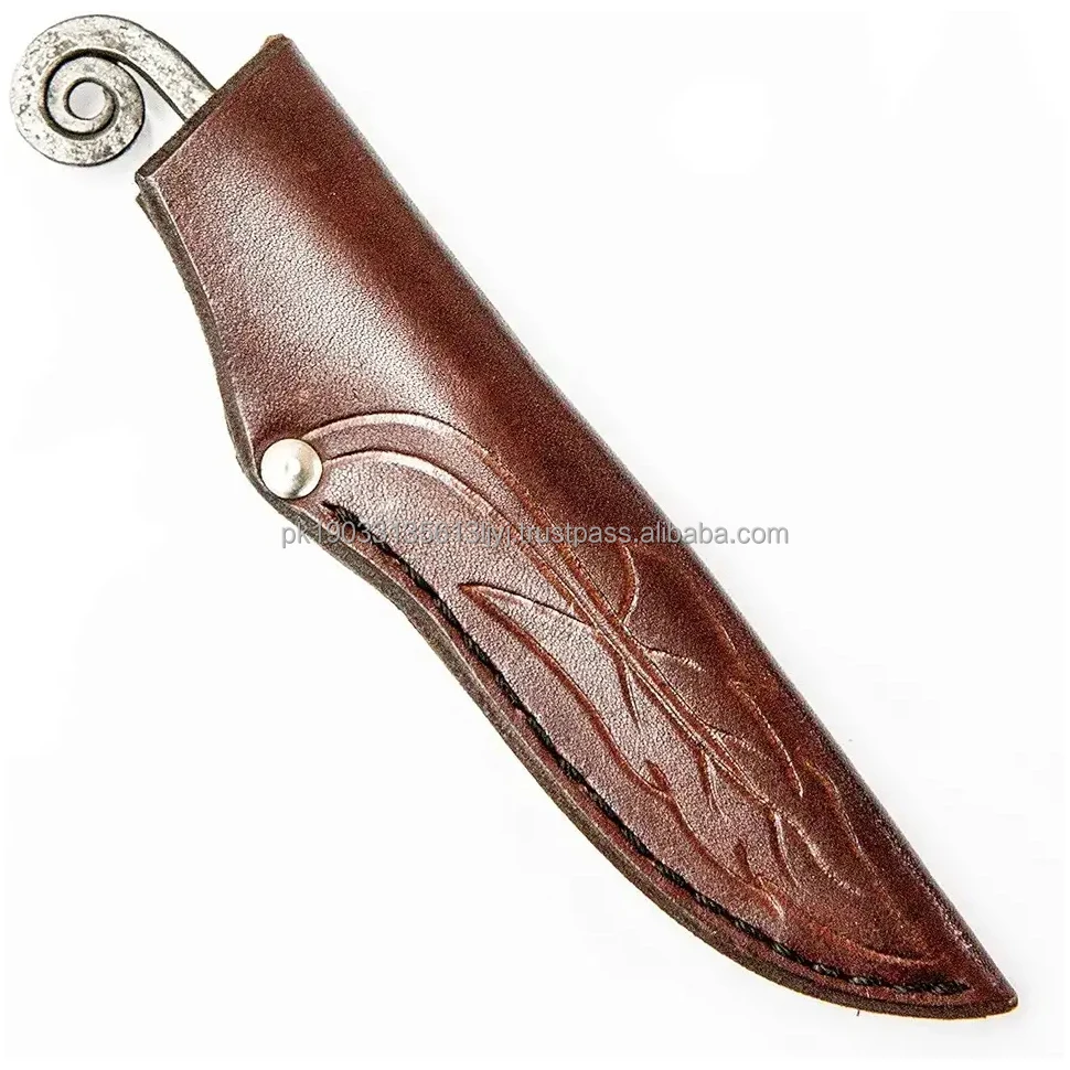 Handmade Carbon Steel Viking Knife With Hand Forge Handle and Fine Leather Sheath Medieval Hunting Viking Knives