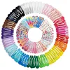 Patterned black and color bb clips, 50 pieces