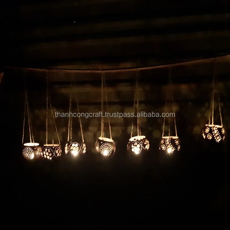 Лучшая цена, подсвечники из скорлупы кокоса, свечи из скорлупы кокоса