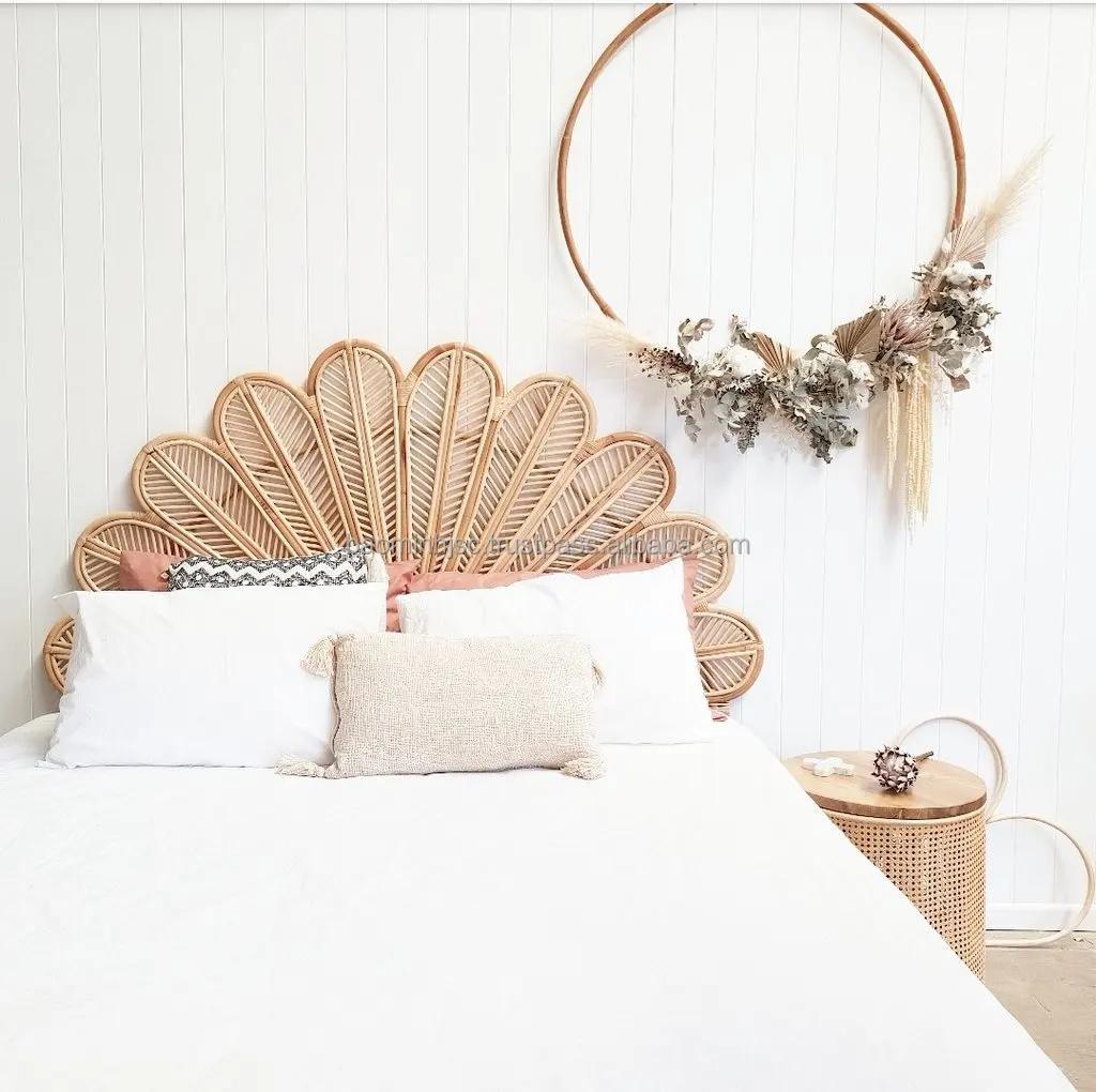 Flower Rattan Headboard,Bohemian Style Headboard Buy Peacock