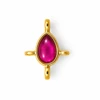 Pear Bezel Pink Stone