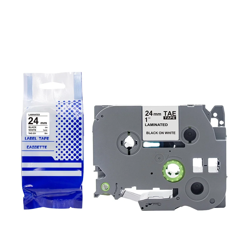 Tatrix Tze-251 Label Tape - Compatible with Brother Printers