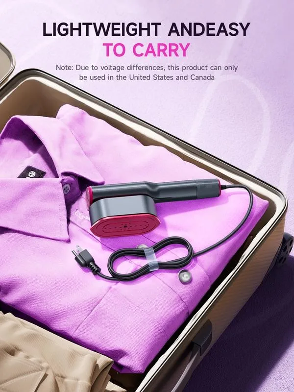 Steamer folded in suitcase