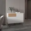 White / Natural Oak Color