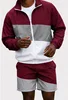 Burgundy / Silver Gray / White