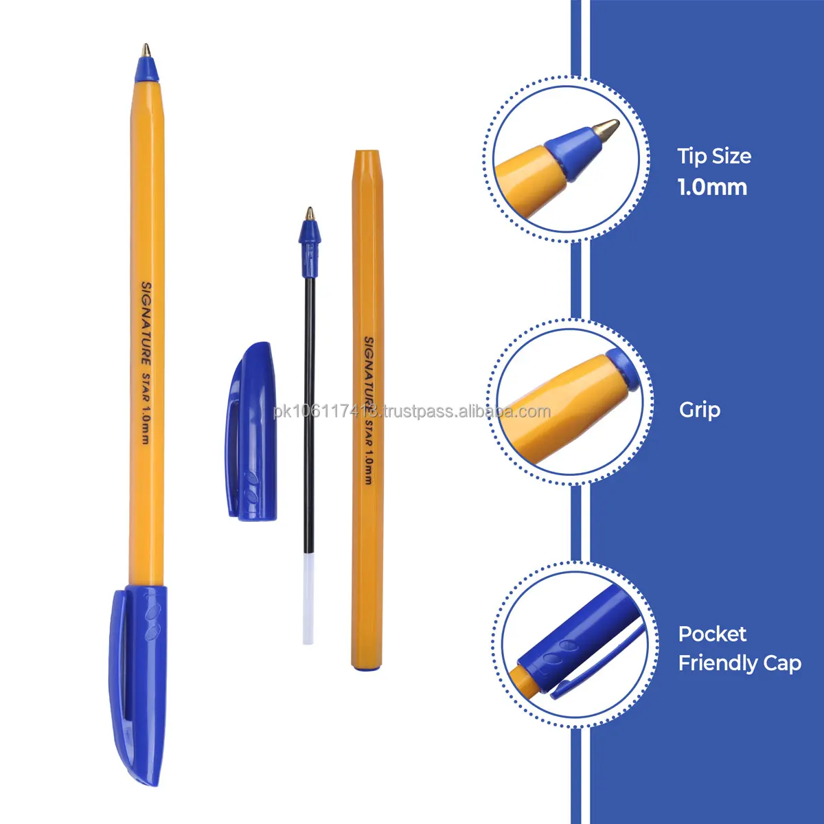 Hot Sale Promotional Office School Use Plastic Ballpoint Pen Ball Pen For Sale Made In Pakistan