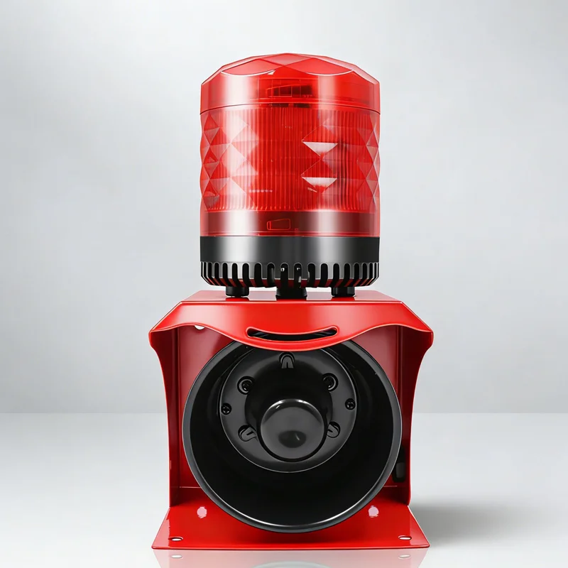 Produktbild von Sound-Licht-Alarm Mit 110 DB Sirene & Rotem Blinklicht – Einstellbar, Für öffentliche Gebäude, Notfall-Evakuierung