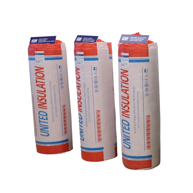 UET Different Size Glass Wool Insulation Construction Material and Fire Proof Glass Rolls or Blanket with R13 R19 R21 R30