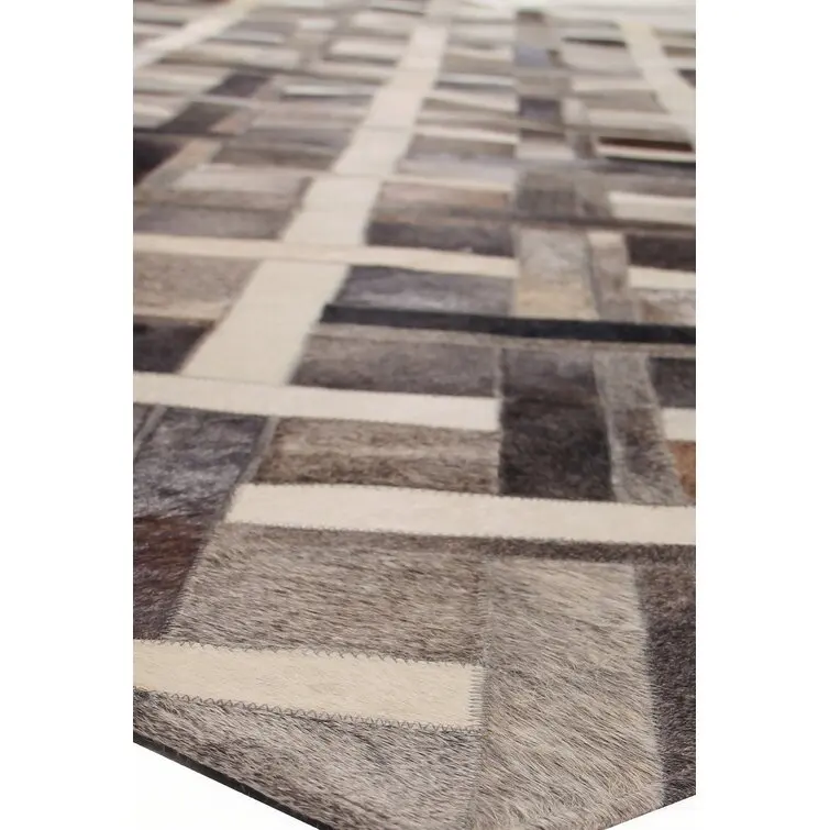 Authentic 8x10 Handmade Wool Cowhide Rug New Design Woven Hair-on 100% Cotton Material Area Rug for Living Room Bedroom Hallway