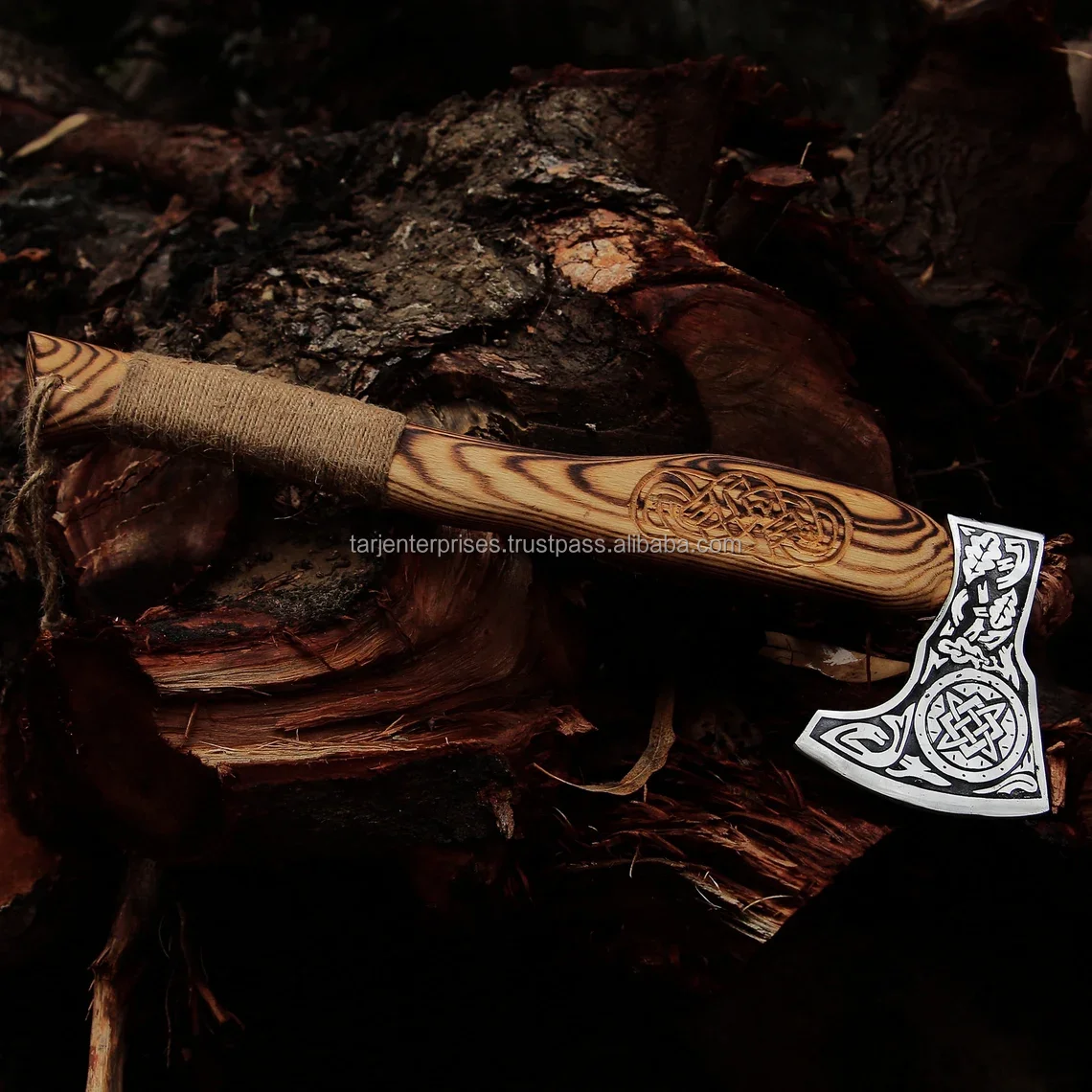 Customized Handmade Viking Axe With Leather Sheath Whole Sale Steel